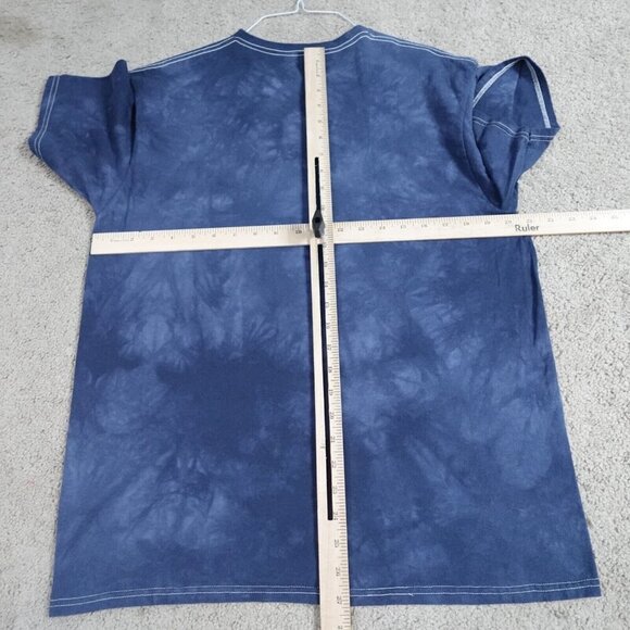 Vintage The Mountain Shirt Medium Blue American Flag Wolves Jeremy Paul 2001 - Picture 5 of 7